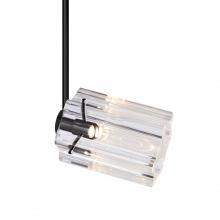 Besa Lighting RSP-ICE4CL-18-BK - Besa Ice 4 Spotlight with 18" stem, Clear Glass, Black Finish, 1x35W MAX GY6.35 Base