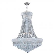 Worldwide Lighting Corp W83035C28 - Empire 14-Light Chrome Finish and Clear Crystal Chandelier 28 in. Dia x 36 in. H Large