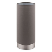 Eglo 95122A - 1 LT Table Lamp w/ Matte Nickel Finish & Taupe Fabric Shade