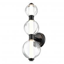 DVI DVP34901EB-PUC - GLIMMER SCONCE, BLACK W/PUMPKIN GLASS