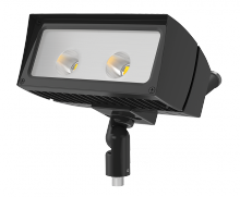 RAB Lighting FFLED26YB55/480/PCS4 - Flood 3330 Lumens Ffled 26W 5Hx5V 480W swivel photocell 3000K warm led arm bronze