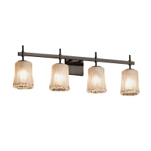 Justice Design Group GLA-8414-16-WTFR-DBRZ - Union 4-Light Bath Bar