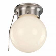 Trans Globe 3606P BN - 1LT FLUSH-GLOBE-PULL CHAIN-OPA