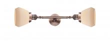 Innovations Lighting 208L-AC-G171 - Fulton - 2 Light - 7 inch - Antique Copper - Adjustable Bath Vanity Light