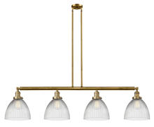 Innovations Lighting 214-BB-G222 - Seneca Falls - 4 Light - 51 inch - Brushed Brass - Stem Hung - Adjustable Island Light
