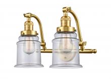 Innovations Lighting 515-2W-SG-G182 - Canton - 2 Light - 18 inch - Satin Gold - Adjustable Bath Vanity Light