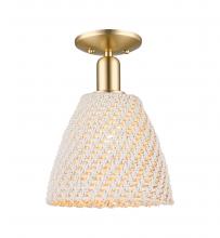 Innovations Lighting 716-1C-CB-NBD-9-NAT - Bristol Natural - 1 Light - 6 inch - Champagne Bronze - Semi-Flush Mount