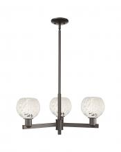 Innovations Lighting 716-3CR-OB-G1216-6WM - White Mouchette - 3 Light - 28 inch - Oil Rubbed Bronze - Stem hung - Flush Mount