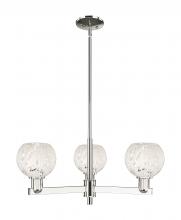 Innovations Lighting 716-3CR-PN-G1216-6WM - White Mouchette - 3 Light - 28 inch - Polished Nickel - Stem hung - Flush Mount