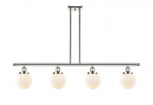 Innovations Lighting 916-4I-PN-G201-6 - Beacon - 4 Light - 48 inch - Polished Nickel - Stem Hung - Island Light