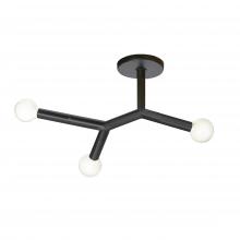 Dainolite MOR-213SF-MB - 3 Light Semi-Flush in Matte Black