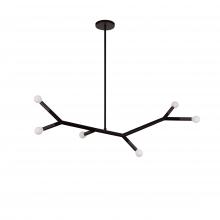 Dainolite MOR-396HP-MB - 6 Light Horizontal Pendant in Matte Black